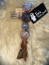 Load image into Gallery viewer, Sage/Palo 7 Chakra Crystal smudge Wand