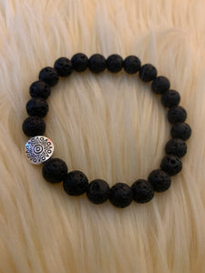 Unisex grounding lava stone bracelet